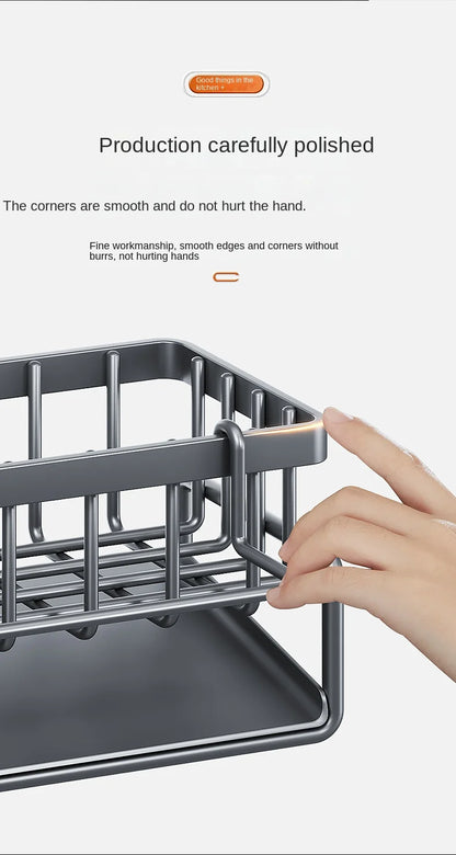 Stainless steel sink organiser