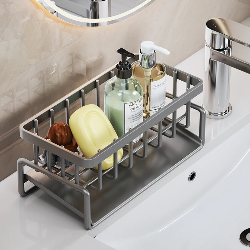 Stainless steel sink organiser