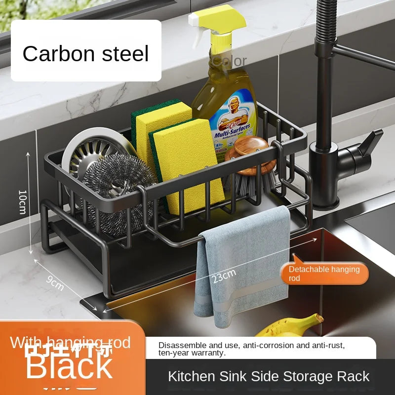 Stainless steel sink organiser