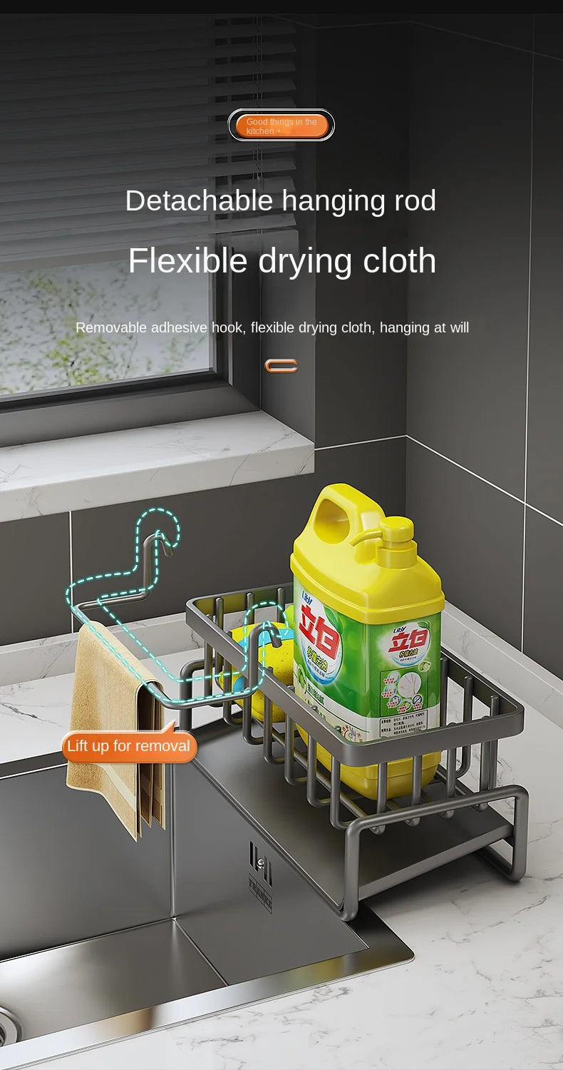 Stainless steel sink organiser