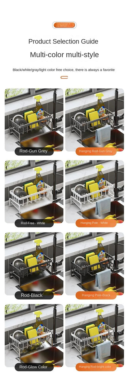 Stainless steel sink organiser