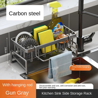 Stainless steel sink organiser