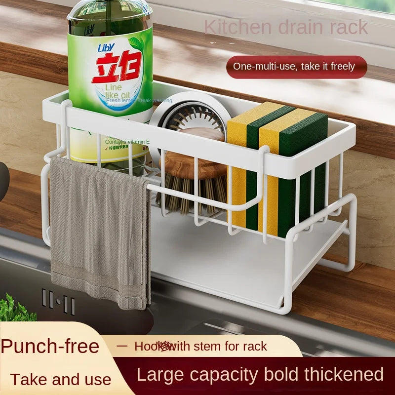 Stainless steel sink organiser