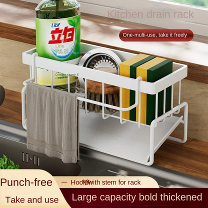 Stainless steel sink organiser